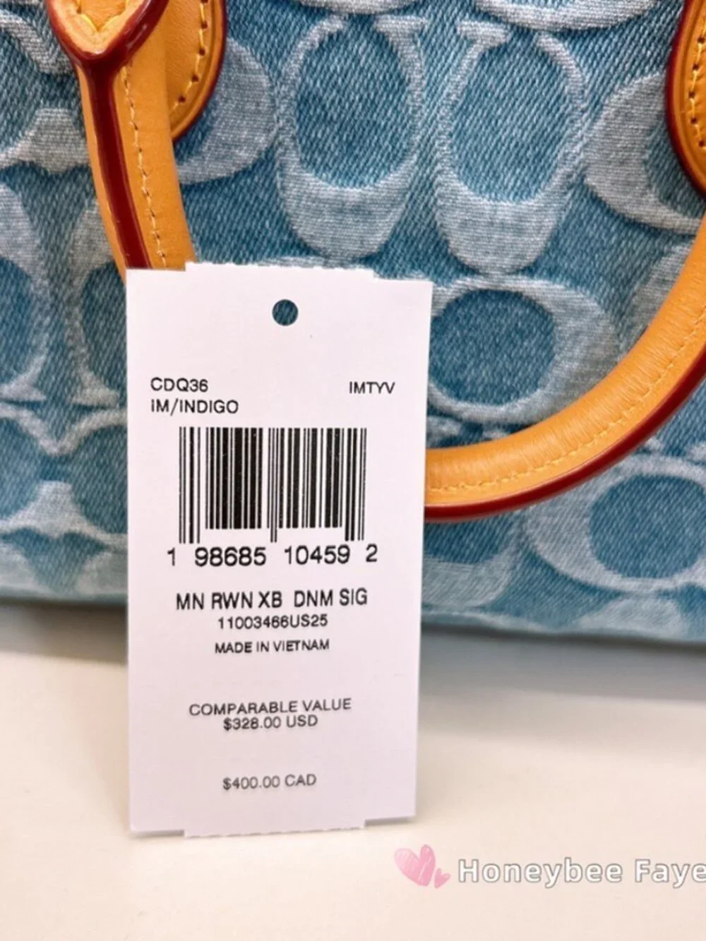 Mini Rowan Crossbody Bag In Signature Denim CDQ36 - Picture 5 of 11